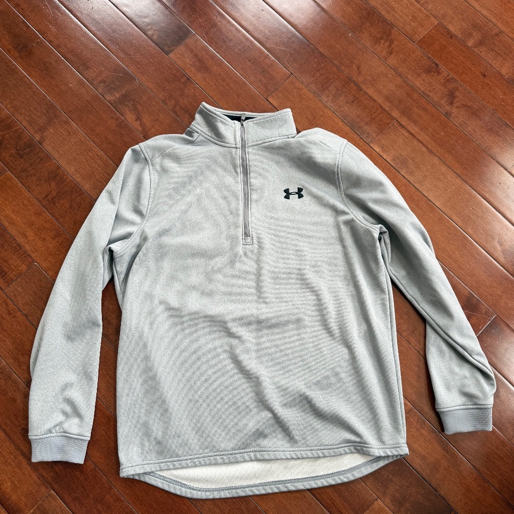 Gray Men's Under Armour Coldgear Quarter Zip, size large